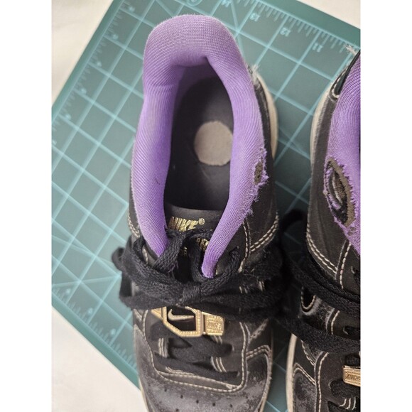 Nike Air Force 1 Low '07 LV8 World Champ Black Purple Size 4Y Youth - Picture 5 of 12
